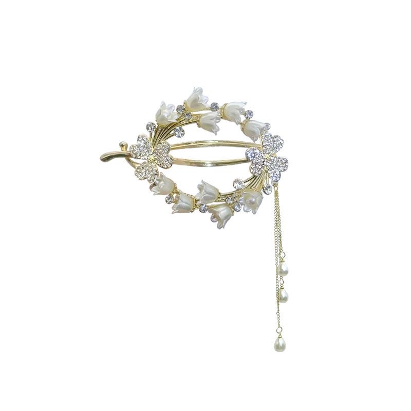 Lily of the Valley กิ๊บติดผม แบบเกลียว ประดับพู่ สไตล์ใหม่ ไฮเอนด์ สําหรับเจ้าสาว - รูปที่ 7