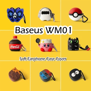 พร้อมส่ง! สําหรับ Baseus WM01 เคส ตลก การ์ตูน จัดแต่งทรงผม ซิลิโคนนิ่ม เคสหูฟัง เคส