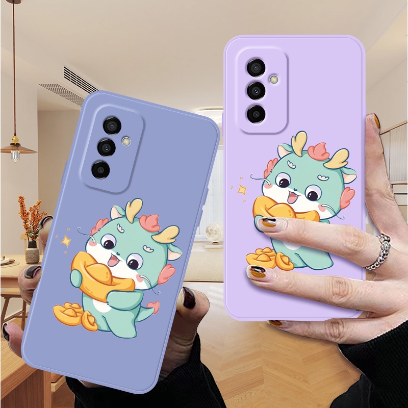 Dmy เคสโทรศัพท์ ซิลิโคนนิ่ม กันกระแทก ลายมังกร สําหรับ samsung A34 A42 A50 A51 A52 A52S A53 A54 A70 A71 A70S A72 A73 A80 A90 M30S M31 M33 M51