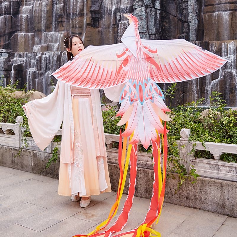 ว่าวนกฟินิกซ์ สีฟ้า อินเทรนด์ สไตล์จีน ใช้งานง่าย