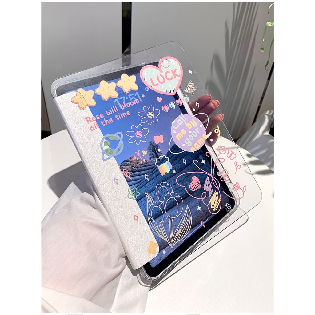 เคสไอแพด360° อะคริลิค หลังใส เคสหมุนไอแพด เคสไอแพดทึบ Pro 11 12.9 เจน10 Gen7 gen8 gen9 Case for Air4 Air5 mini6