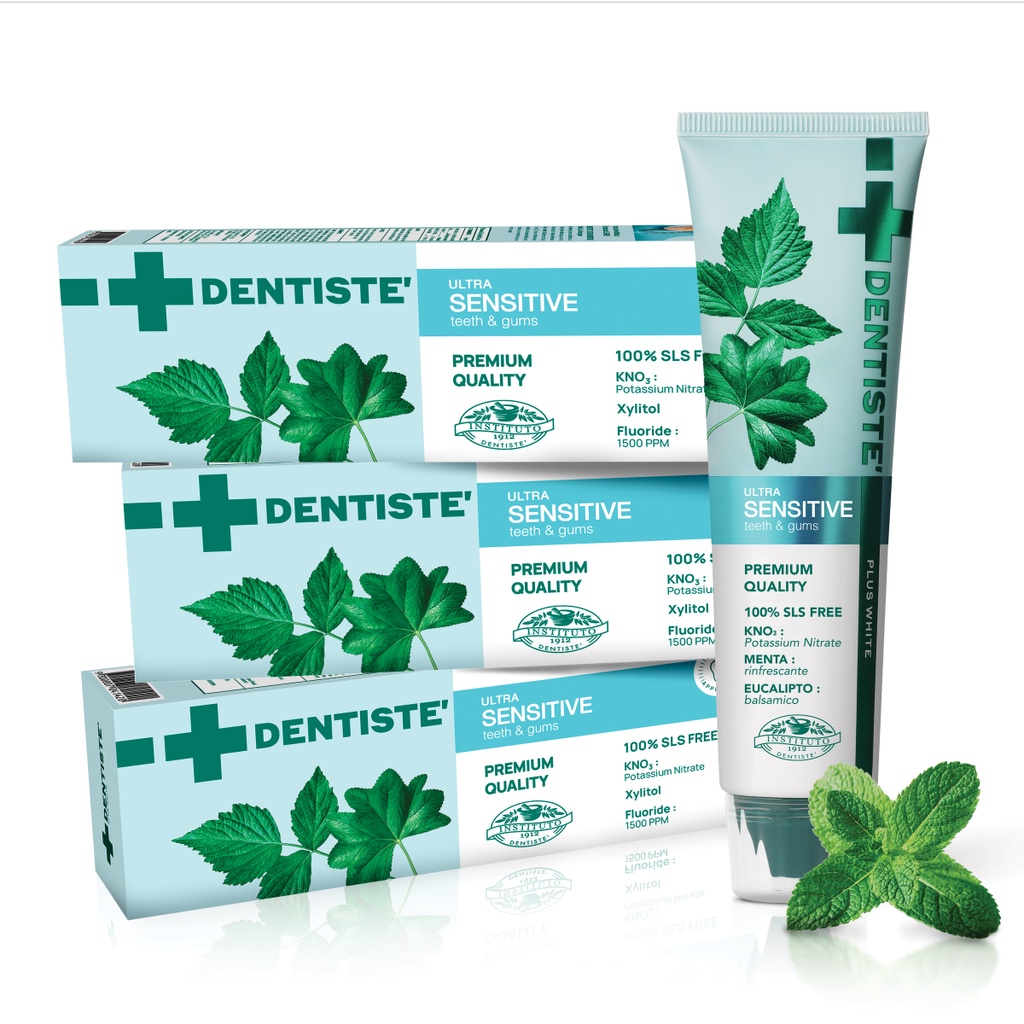 [แพ็ค 2] Dentiste' Ultra Sensitive 100g. ยาสีฟัน 1500PPM ลดเสียวฟัน อ่อนโยน เดนทิสเต้ - 1