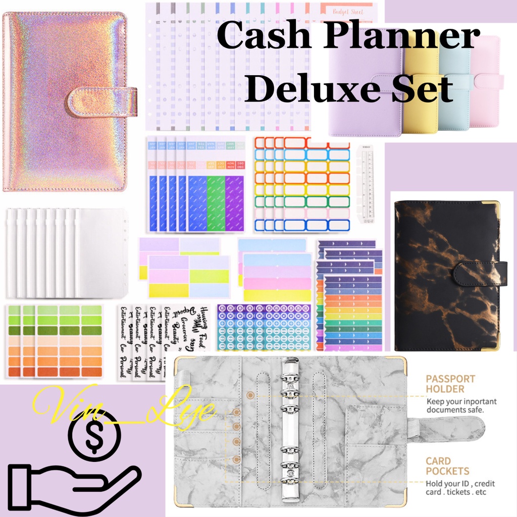 Cash Planner Deluxe Set A6 A5 Money Organizer Binder Pocket Set Budget Planner control