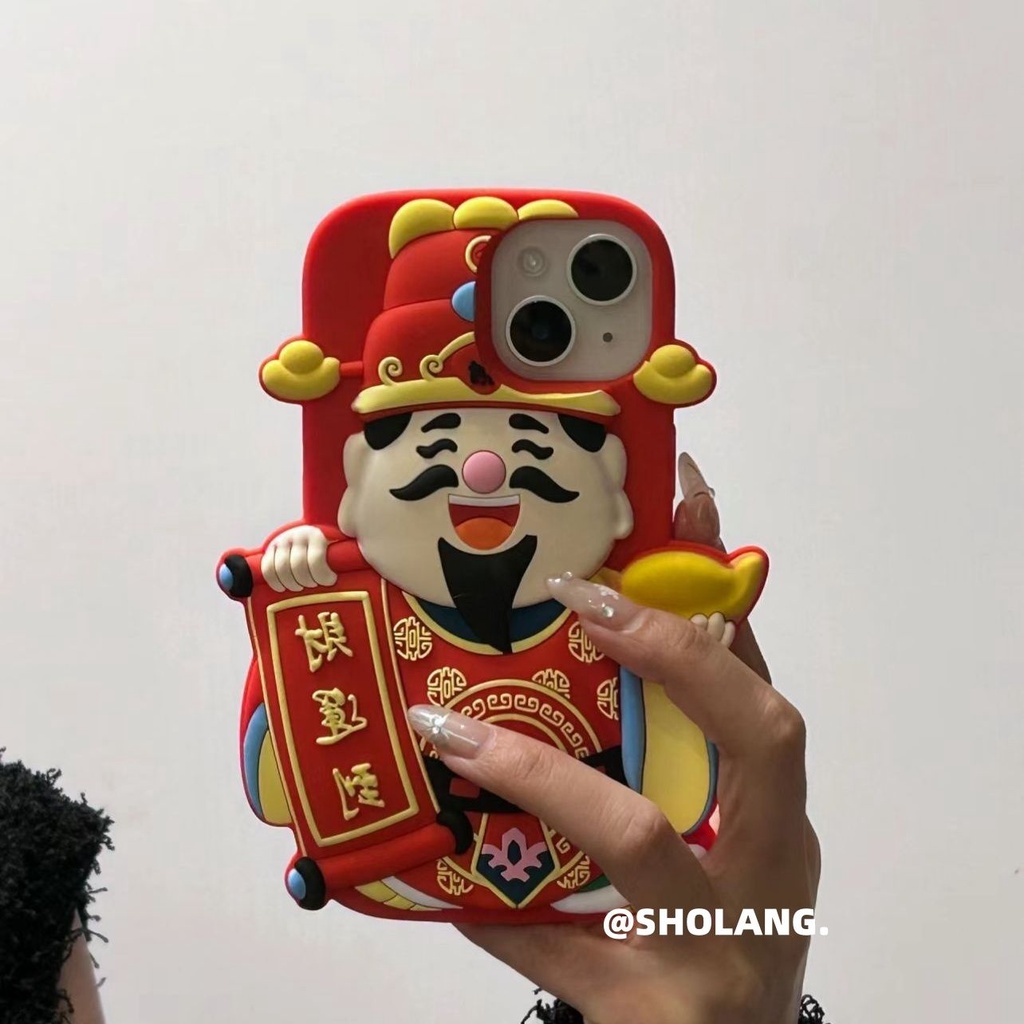 เคสโทรศัพท์มือถือ แบบนิ่ม ลายการ์ตูนปีใหม่จีน สําหรับ Apple Iphone 15promax 14 13 12 11 15