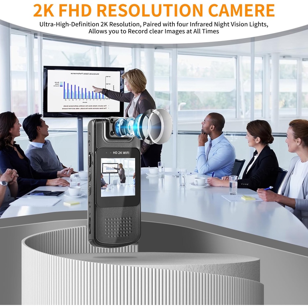 กล้องบันทึกวิดีโอ 4K FHD พร้อมหน้าจอเสียง 1.54 นิ้ว วิสัยทัศน์กลางคืน แบบพกพา 180° เลนส์หมุนได้ สําหรับขับขี่ เล่นกีฬา บ้าน