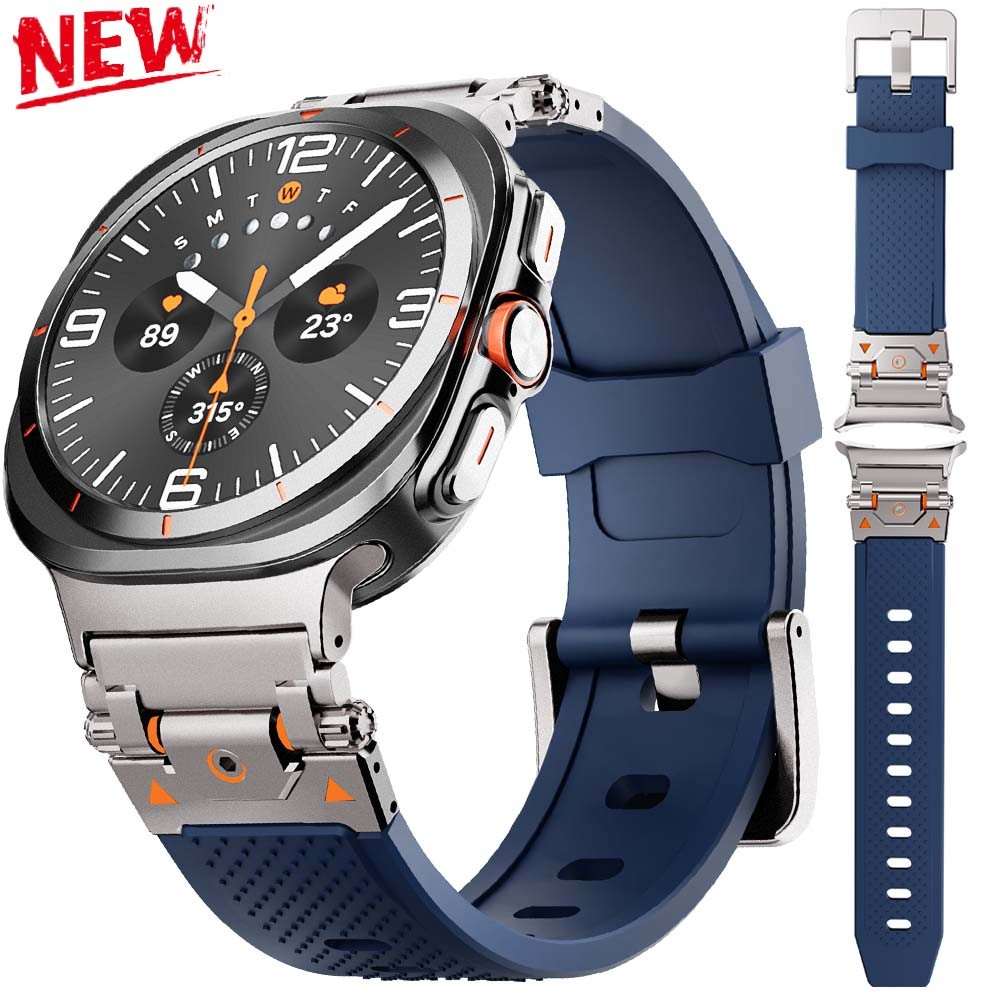 สายยางสําหรับ Samsung Galaxy Watch 7 Ultra 47 มม.กีฬาซิลิโคนสร้อยข้อมือสําหรับนาฬิกา Galaxy Ultra 47 มม.สายนาฬิกาสายรัดข้อมือ