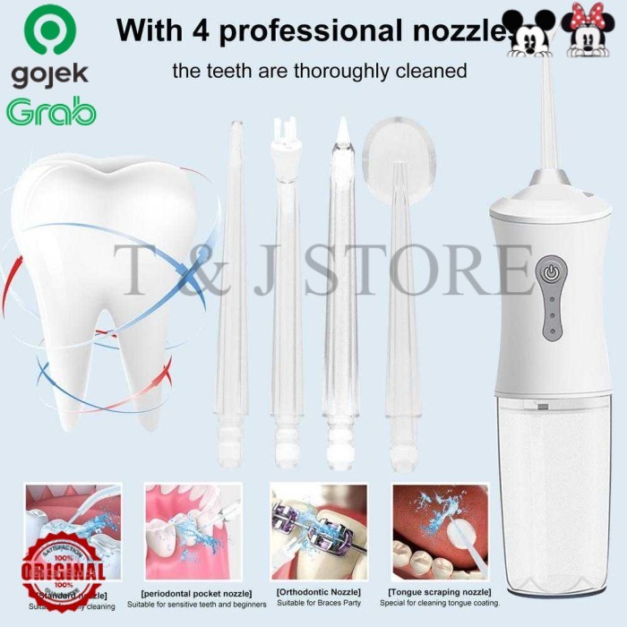 ทันตกรรม Irrigator ปากไฟฟ้า Flosser 200ml Original TJ