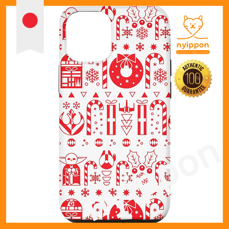 Star Wars Yoda and R2-D2 Galactic Christmas Holiday Pattern Phone Case for iPhone 15/14/13/12/11/X/8