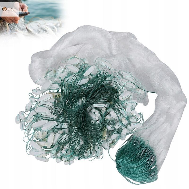 Cod 30M ตกปลาสุทธิ 3 ชั้นปลาตาข่ายดักผ้าไหมสีขาว Gill ตาข่ายตาข่าย Tackle ตกปลากลางแจ้งเครื่องมือ 1.5M ตกปลาสุทธิใหม่