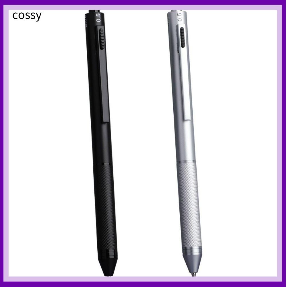 Cossy Gravity Sensing ปากกา,กดประเภท 3 สีหมึกปากกามัลติฟังก์ชั่น, Creative 4 in 1 โลหะปากกาลูกลื่นโรงเรียน Office