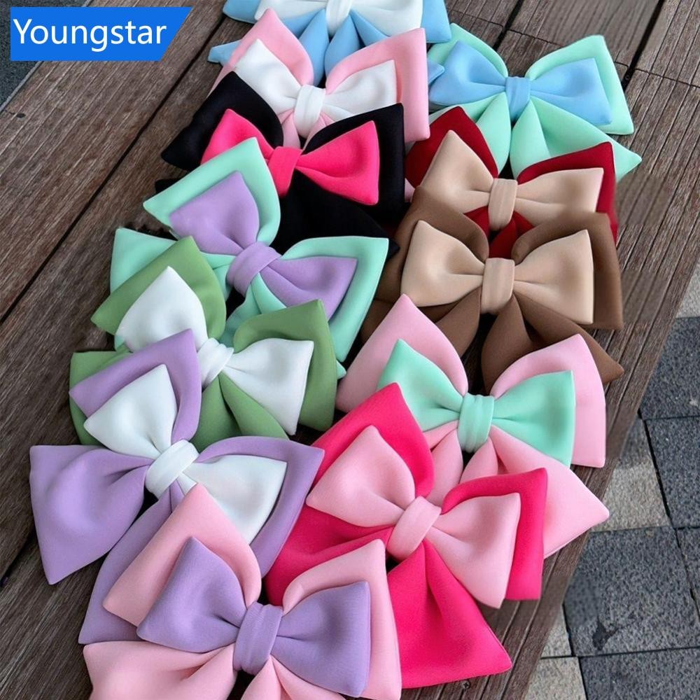 FYY Dual-สีโบว์หมวกกันน็อครถจักรยานยนต์ตกแต่งจักรยานไฟฟ้าหมวกกันน็อคอุปกรณ์เสริมสําหรับรถยนต์ตกแต่งร่างกายbowknotสําหรับสาวผู้หญิง