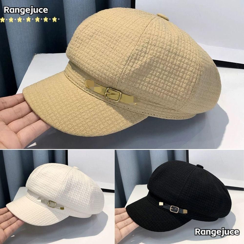Rangejuce Newsboy หมวก, Retro Fashion Designer Berets หมวก,แปดเหลี่ยมอุปกรณ์เสริมถังหมวกฤดูใบไม้ร่วงฤดูหนาว