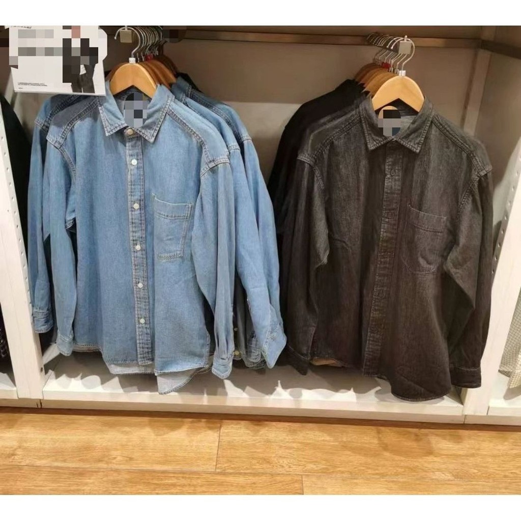 ผู้ชายผู้หญิงคู่ยีนส์เสื้อหลวมล้างผลิตภัณฑ์เสื้อแขนยาวแจ็คเก็ตบางฤดูใบไม้ผลิสไตล์476445