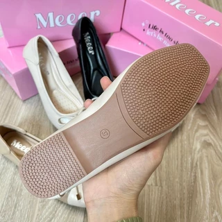 รองเท้าคัตชู หน้าโบว์สีทูโทน Meeer Your Everyday Shoes 'TWO-TONE EDITION' รองเท้าคัชชูทรงบัลเล่ห์ รองเท้าทรงแบน ผูกโบว์