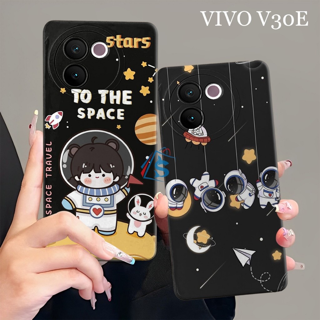 HP [SHARK CASE] Softcase VIVO V30E 5G 2024 NEWEST NASA Astronaut Motif - เคส Vivo V30E - เคส Vivo V3