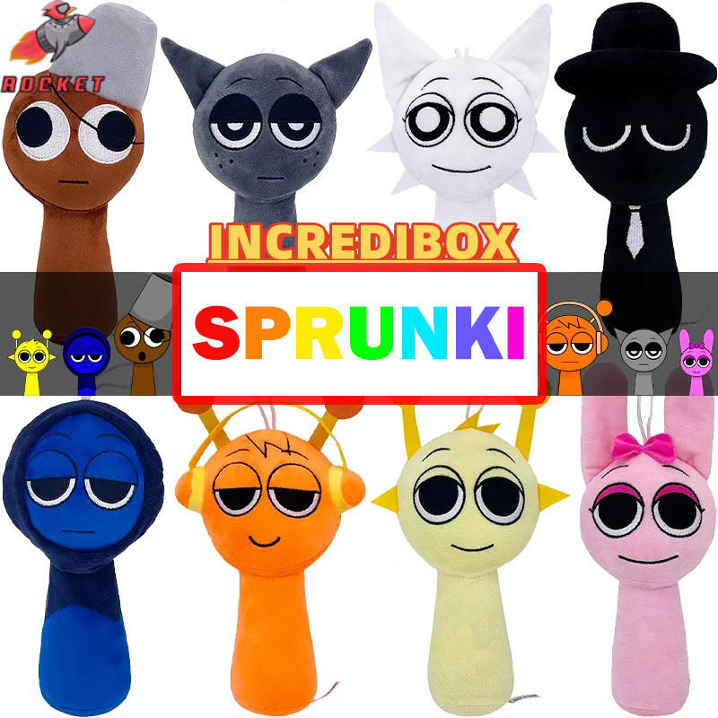 💥ตุ๊กตา Sprunki Plush Toy Sprunki Incredibox เกมสีเทา Venda Oren 20 ซม. ตุ๊กตาของเล่น ของเล่นเด็ก ของขวัญวันเกิด
