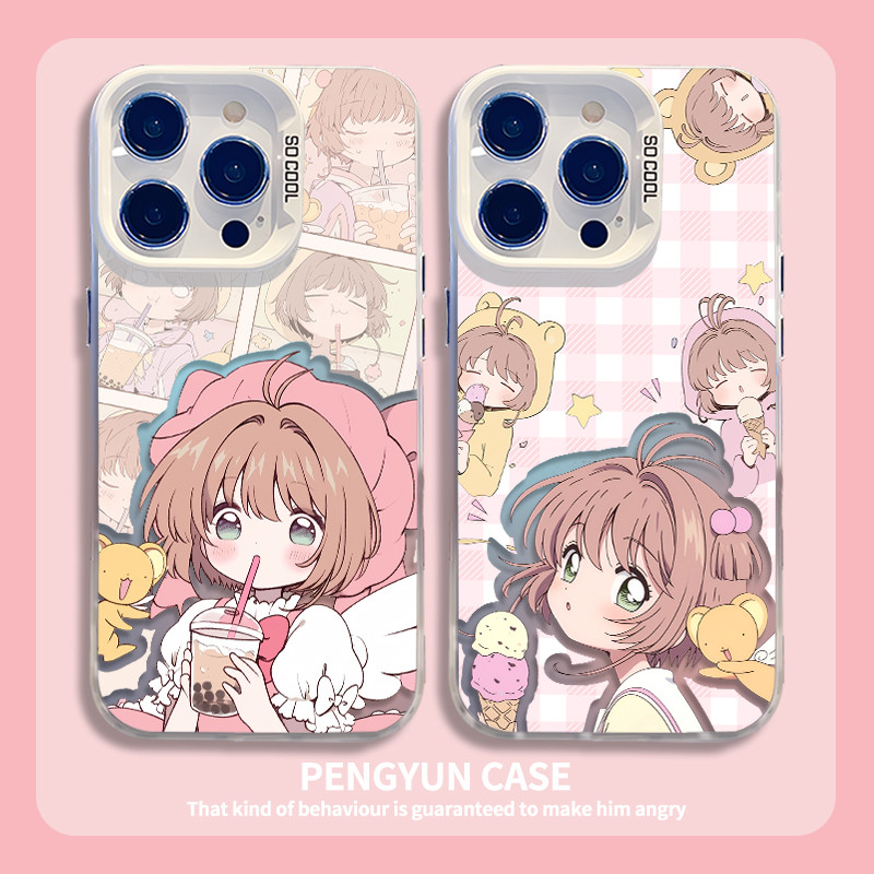 Creative รูปแบบอินเทรนด์กรณี Sakura Card Capacitor IMD อินเทรนด์ Softcase ปลอกเหมาะสําหรับ iPhone 12