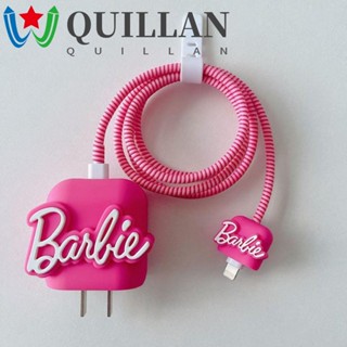 Quillan เคสป้องกันหัวชาร์จ 18 20W สีชมพู สําหรับตุ๊กตาบาร์บี้