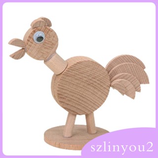 [szlinyou2] ของเล่นไม้ รูปสัตว์ แฮนด์เมด เสริมการเรียนรู้เด็กอนุบาล DIY