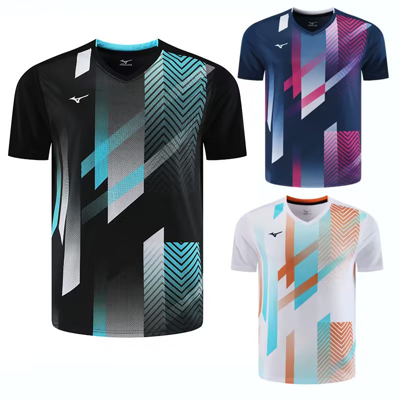 พร้อมส่ง เสื้อกีฬาแบดมินตัน แขนสั้น ระบายอากาศ แห้งเร็ว 6516