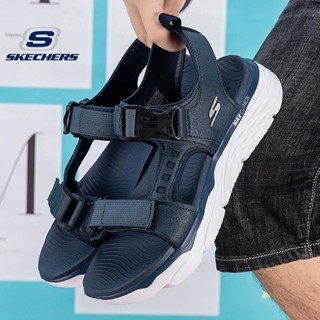 (พร้อมส่ง) Skechers_ MAX CUSHION ใหม่ รองเท้าแตะลําลอง พื้นหนา เหมาะกับการเล่นกีฬา โยคะ แฟชั่นฤดูร้อน สําหรับผู้ชาย