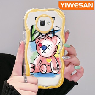 เคสโทรศัพท์มือถือแบบนิ่ม ใส กันกระแทก ลายการ์ตูนหมีน่ารัก สีชมพู สําหรับ Samsung J7 Prime J7 Prime 2 J2 Prime