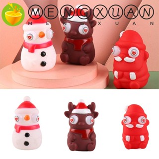 Mengxuan Snowman Elk Press Pop Eyes Eyeball Pop It Game ของเล่นเด็ก ตุ๊กตาหลอก น่ารัก นิ่ม คลายเครียด