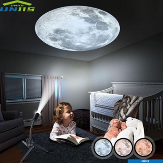 โคมไฟโปรเจคเตอร์ UNIIS MOON USB รูปดาวเคราะห์ ท้องฟ้ากลางคืน สําหรับตกแต่งห้องนอน