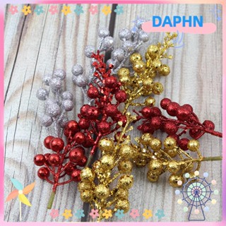 Daphs พวงหรีดโฟม รูปผลไม้ สีแดง น้ําหนักเบา สําหรับตกแต่งต้นคริสต์มาส DIY 10 ชิ้น