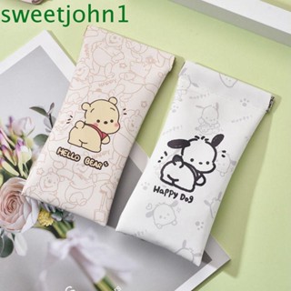 Sweetjohn กระเป๋าใส่แว่นตา ลิปสติก หนัง PU พิมพ์ลาย Pochacco แบบพกพา