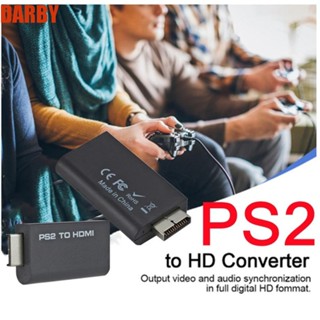 Darby อะแดปเตอร์แปลงสัญญาณ PS2 เป็น HDMI PS2 เป็น HDMI PS2 เป็น HDMI เอาท์พุตเสียง HDMI PS2 Ypbpr อินพุตเสียงอนาล็อก สําหรับมอนิเตอร์ HDTV HDMI โปรเจคเตอร์