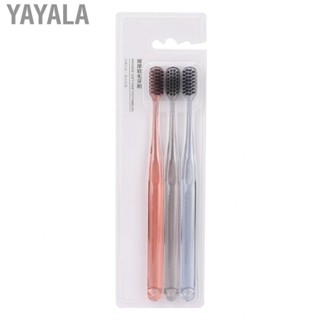 Yayala Ultra Fine   Charcoal High‑Density Brush Hair Gingival Bleeding Alleviation Riser Vent Transparent Handle for Travel Home