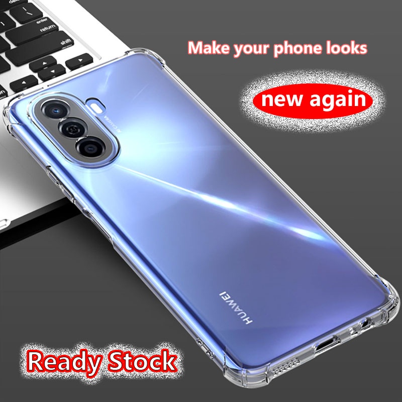 สําหรับ Huawei Nova Y70 Plus Y71 MGA-LX9 คริสตัลใส 4 มุมกันกระแทกยางนุ่ม Jelly กรณีเคสโทรศัพท์ฝาหลังกันชนโปร่งใส