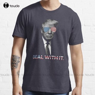 เสื้อยืดผ้าฝ้าย พิมพ์ลาย Trumpnegcio With He สําหรับผู้ชาย ไซซ์ S5xl