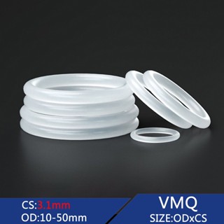 โอริงซีลปะเก็น VMQ 10 มม.-35 มม. สีขาว แบบเปลี่ยน สําหรับสกรู และแหวนซีล CS 3.1 มม. 50 ชิ้น ต่อชุด