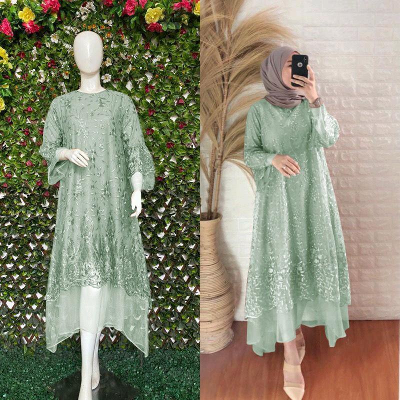 TB9 gamis แม็กซี่เดรส Faza Full Brukat สําหรับฉลองอีด