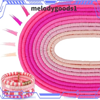 Melodygoods1 ลูกปัดดินโพลิเมอร์ สีชมพู 6 มม. สําหรับทําเครื่องประดับ สร้อยข้อมือ DIY 10 เส้น 3600 ชิ้น