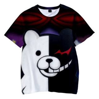 เสื้อยืด พิมพ์ลายอนิเมะ Danganronpa Monokuma สไตล์ฮาราจูกุ สตรีท