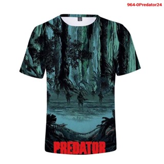 เสื้อยืด พิมพ์ลายหนังสยองขวัญ Predator สไตล์ฮาราจูกุ สตรีท เป็นที่นิยม