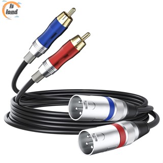 【IS】สายเคเบิลเชื่อมต่อเสียง Dual Xlr 3-pin Male To Dual Rca Male Dual Xlr To Dual Rca Plug Patch Cord Connector Wire