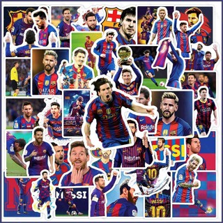 Ye สติกเกอร์ ลายฟุตบอล Messi FC Barcelona สําหรับตกแต่งรถยนต์ 50 ชิ้น ต่อชุด