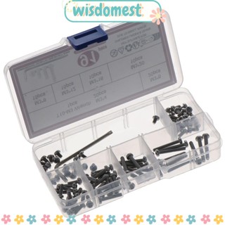 Wisdomest ชุดสกรู สเตนเลส 304 6 ขนาด พร้อมดอกสว่าน T10 4 6 8 12 16 20 มม. หัวปุ่ม M3 สําหรับสํานักงาน 91 ชิ้น