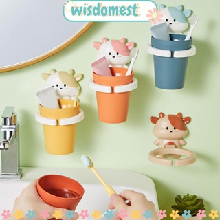 Wisdomest ชั้นวางแปรงสีฟัน แบบพลาสติก รูปลูกวัว