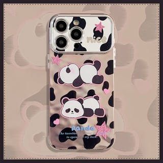 เคสโทรศัพท์มือถือ กันกระแทก ลายแพนด้า แฟชั่น สําหรับ iPhone15 14Pro 13 12 11 Pro Max