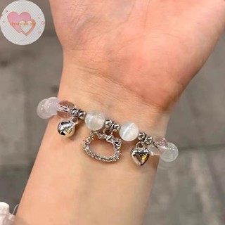 Siyuyan Sanrio สร้อยข้อมือ จี้กระดิ่ง Hello Kitty แฮนด์เมด เครื่องประดับ สําหรับผู้หญิง นักเรียน