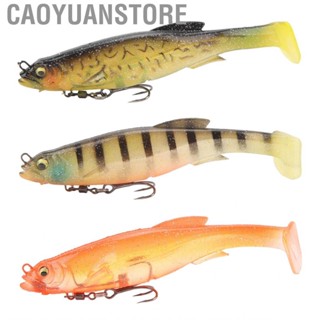 Caoyuanstore 12.5cm 21g Fishing Lures Silicone Baits T Tail Vivid Spin Ring Magnetic with Treble Hooks for Freshwater Saltwater