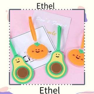 Ethel1 ป้ายแท็ก ซิลิโคน ลายอะโวคาโด ส้ม ผลไม้น่ารัก อุปกรณ์เสริม สําหรับติดกระเป๋าเดินทาง