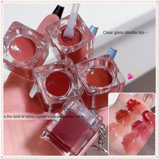 Daimanpu Mirror Ice Lip Jelly Lip Glaze Blush Mirror Water Smooth Moisturizing Lipstick High Color Rendering Long Lasting Party Festival Lip แต่งหน้า JOYFEEL