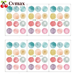 Cvmax สติกเกอร์ ลายจุด สีรุ้ง ลอกออกได้ สําหรับติดตกแต่งผนังห้องนอนเด็ก 72 ชิ้น