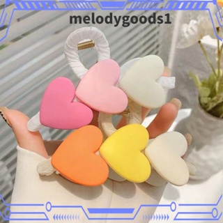 Melodygoods1 กิ๊บติดผมอะคริลิค รูปหัวใจ ขนาดใหญ่ สีแคนดี้ แฟชั่นสําหรับผู้หญิง